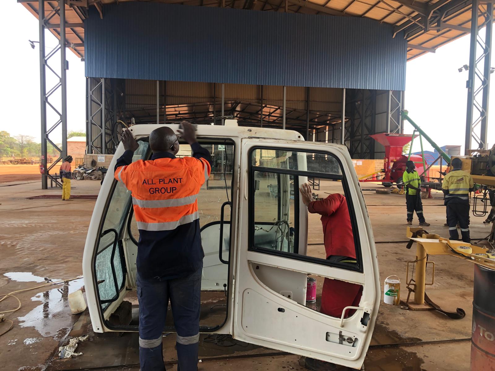 All Plant Group technician refurbishing a plant operator cab